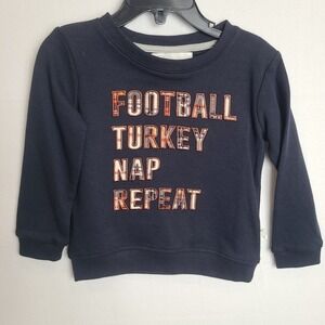 NWT Adventurewear 360 Long Sleeve Shirt Boys Size 2 Turkey Football Thanksgiving